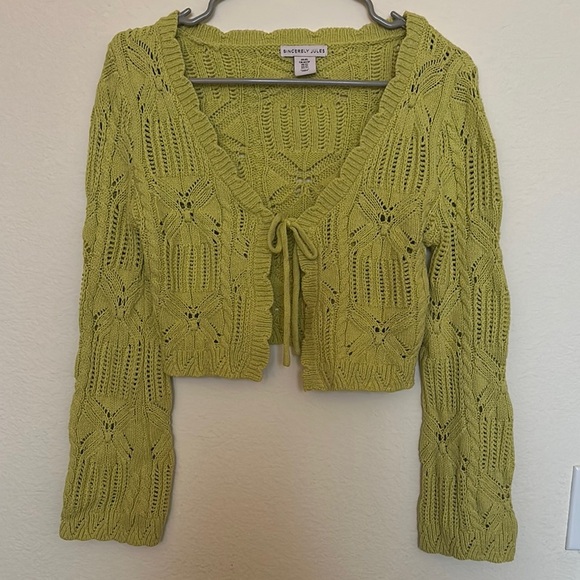 Sincerely Jules Crochet Knit Cardigan Sweater - Picture 1 of 3